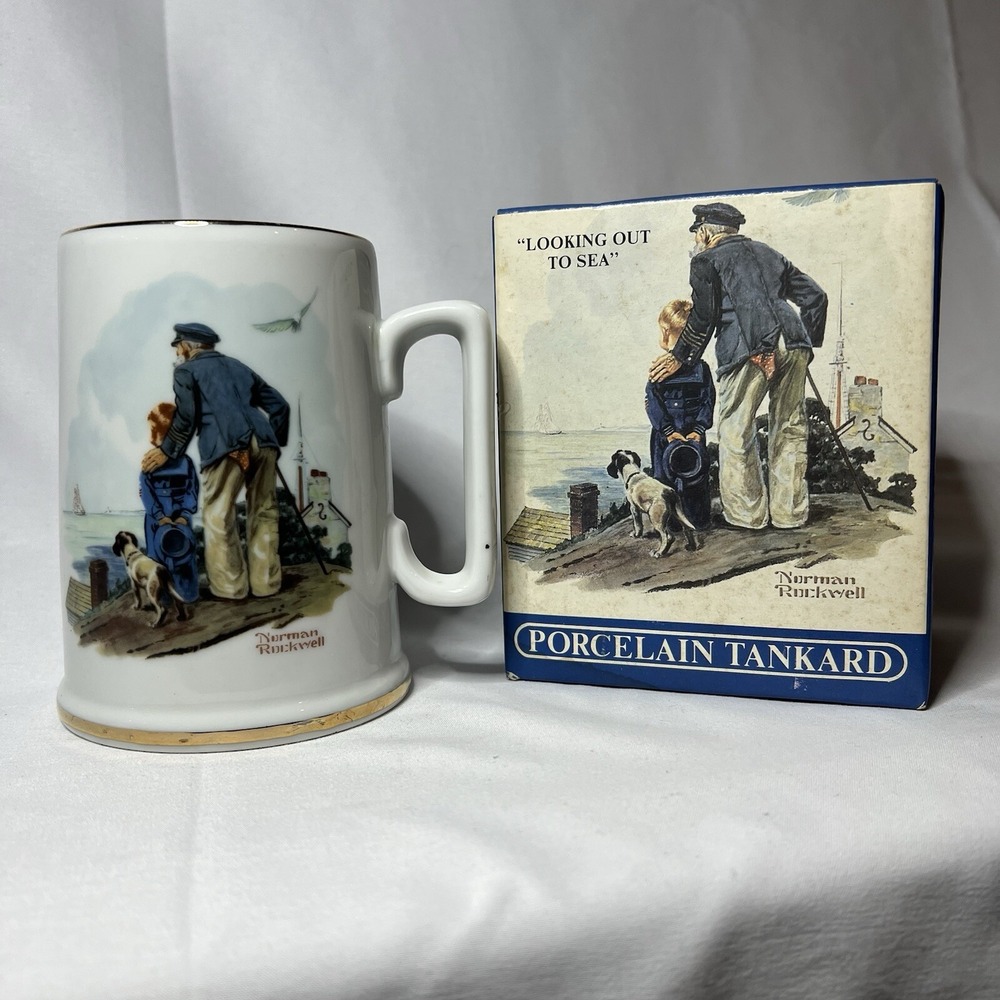 Long John Silver's Norman Rockwell's Collection 1985 "Looking Out To Sea" New